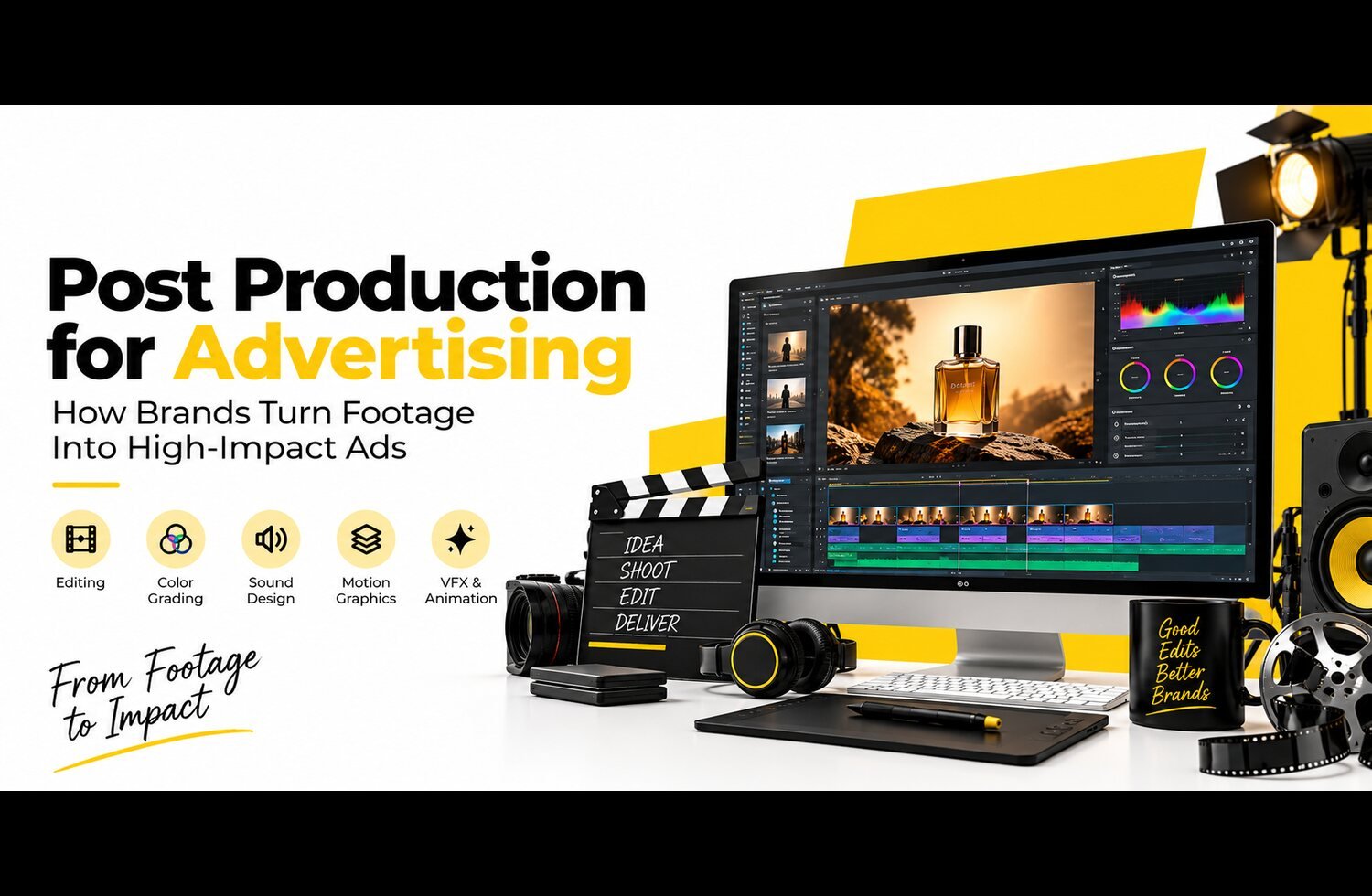 Post Production for Advertising: How Brands Turn Footage Into High-Impact Ads